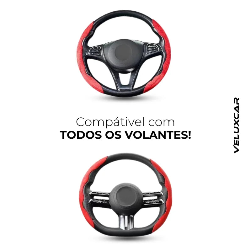 Capa de Volante em Suede Universal e Antiderrapante