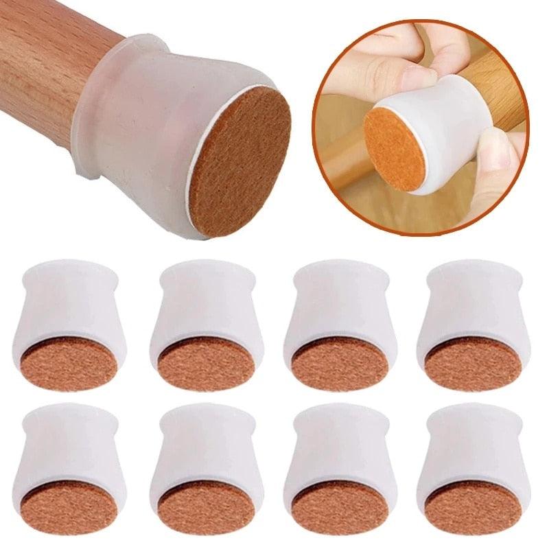 Protetor de Pé de Cadeira - Kit com 16 Peças - Anti Riscos e Ruídos