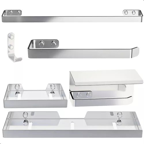 Kit Acessórios Inox e Cromado 6 Peças