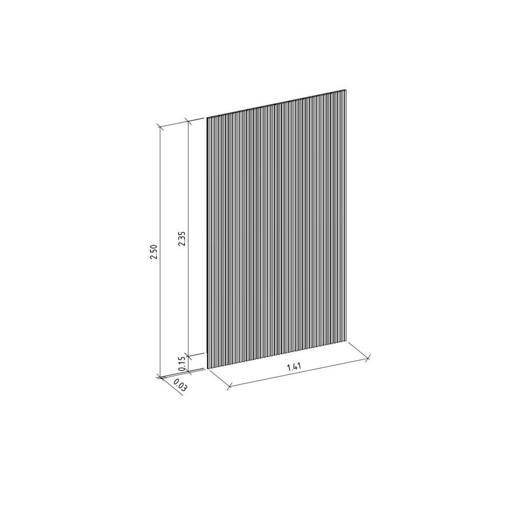 2 Unidades - Painel Ripado Modular 2,50x1,41cm (3,53m²) 3.53 cada